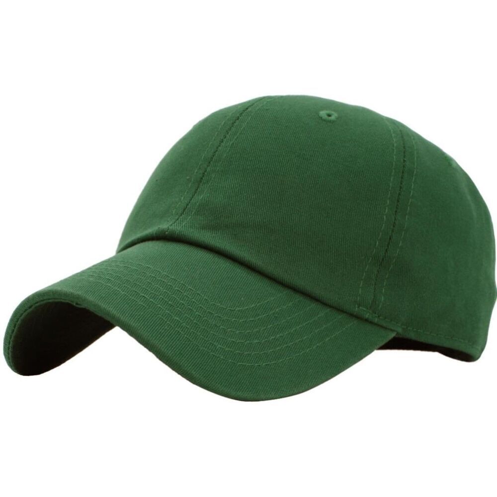 Unisex Forest Green 100% Cotton Adjustable Streetwear Classic Baseball Dad Hat